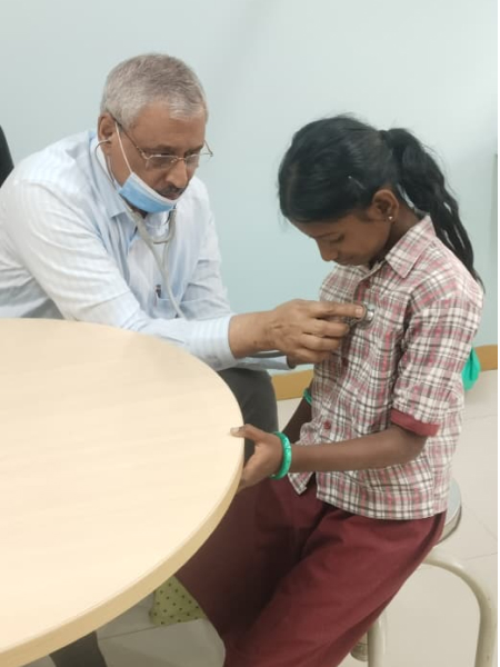 Pallavi during medical assessment